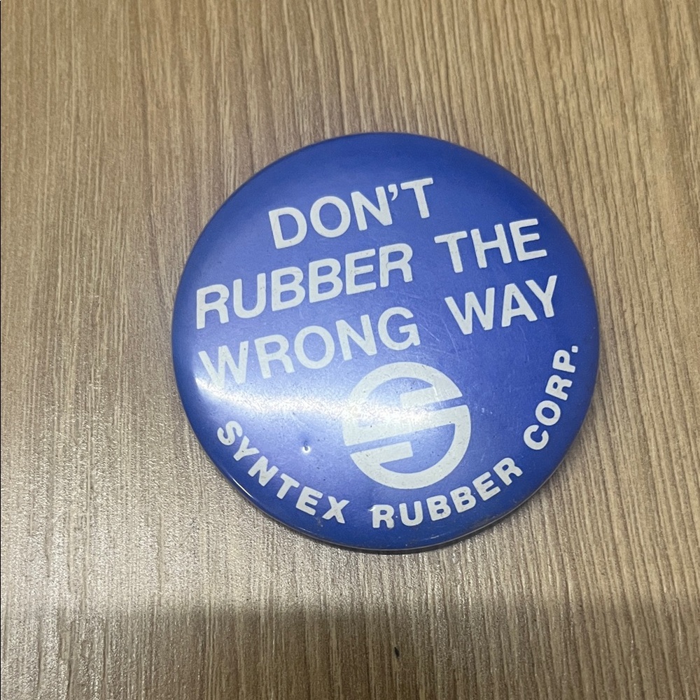 Vintage Blue Button Pin